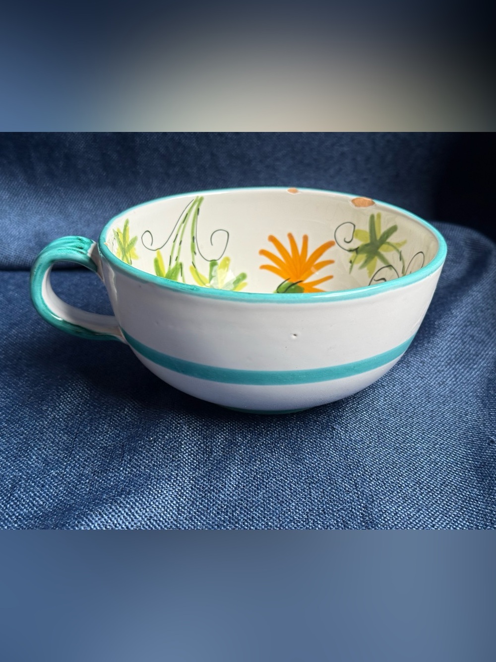 Vintage Fratelli Fanciullacci Italy Hand Painted Mid Century Ceramic Planter